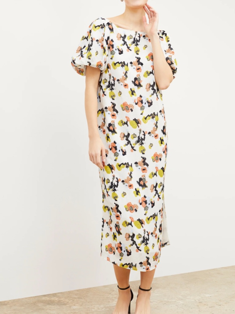 MM Lafleur Gali Dress in Meadow Print Linen Size S